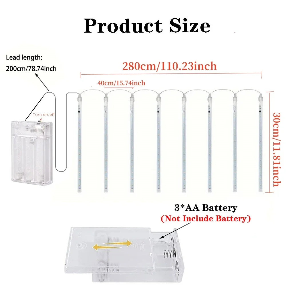 30CM Meteor Shower LED Light for Christmas Decoration