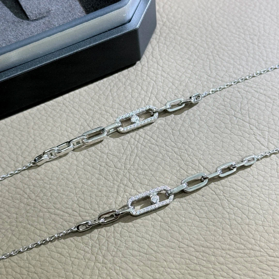 Exquisite 10-sided S925 silver necklace for men and women