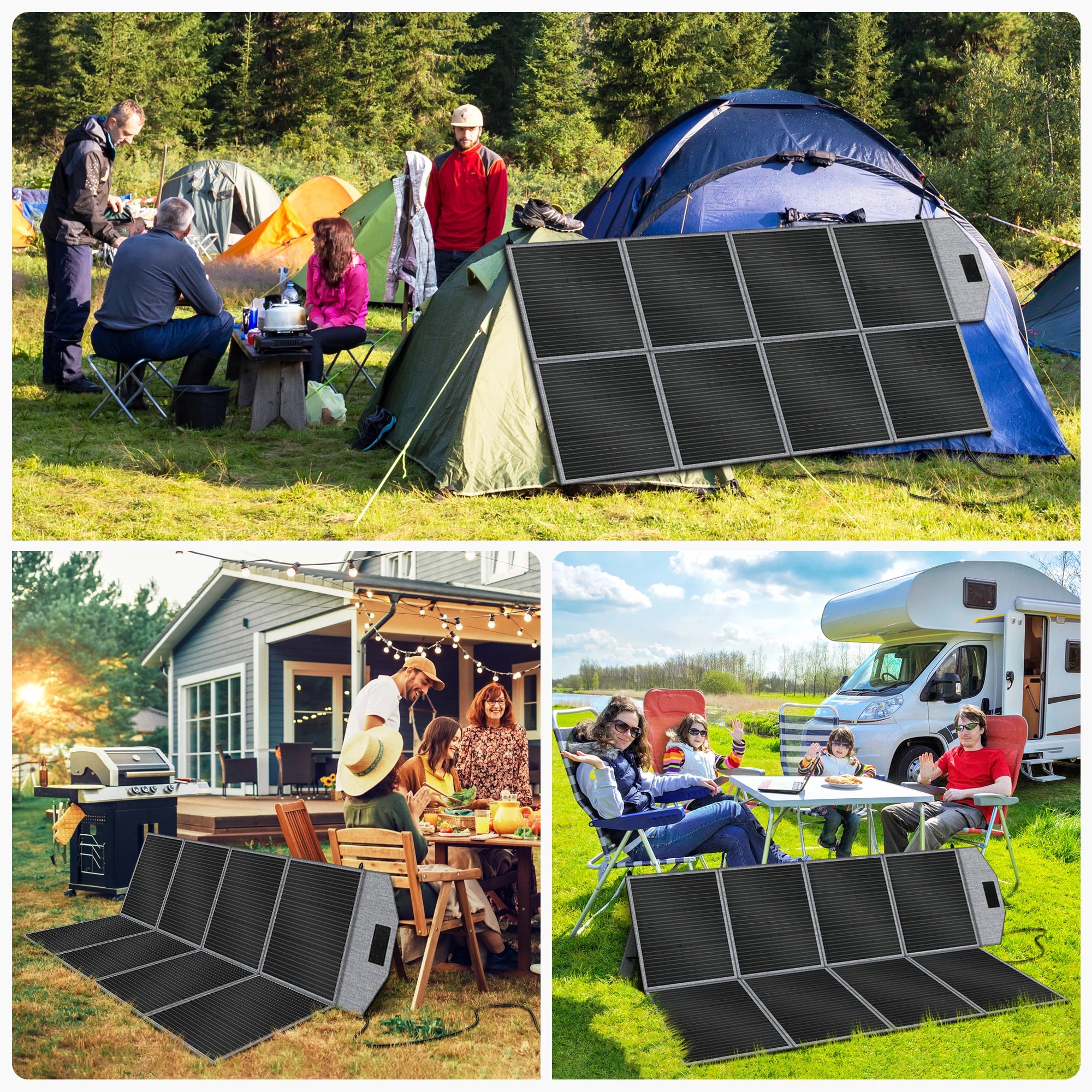 CTOLITY 400W Portable Solar Panel SP400 41V 9.8A Foldable Solar Charger Folding Bag Outdoor Power Supply RV, Camping, Off-Grid