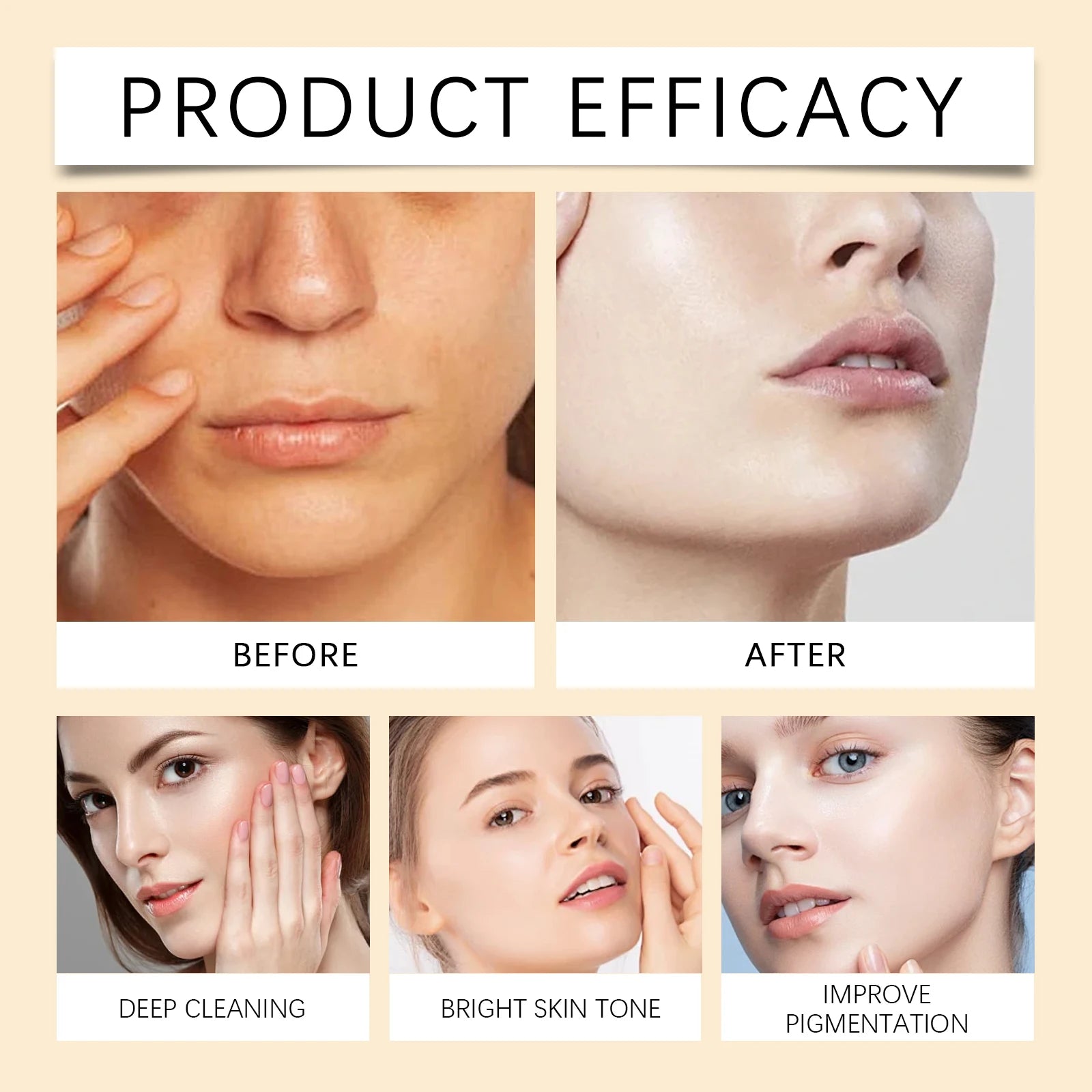 Hoygi Turmeric Facial Cleanser Natural Organic Gentle Formula Deep Cleanse Oil-Control Anti-Oxidant Brightening All Skin Types