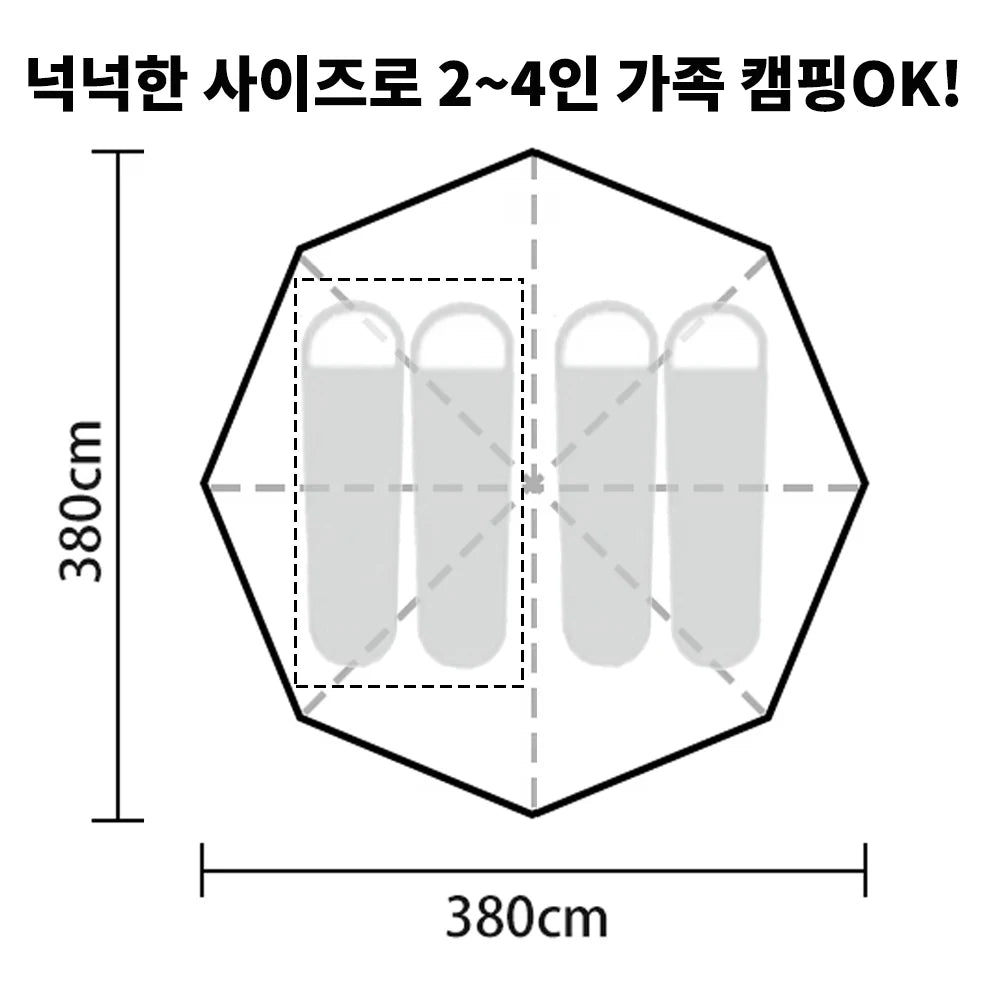 4 Season Waterproof Multi-Purpose Tipi Tent with Chimney