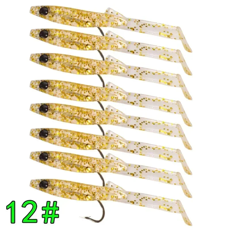 Mồi Giả Silicone Câu Cá Biển Afishlure 8 Món 65mm