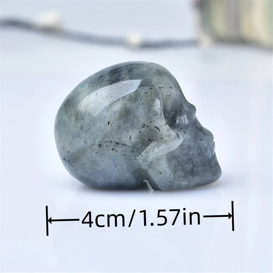 Đầu Lâu Đá Quý Tự Nhiên Chạm Khắc Phong Thủy 50mm