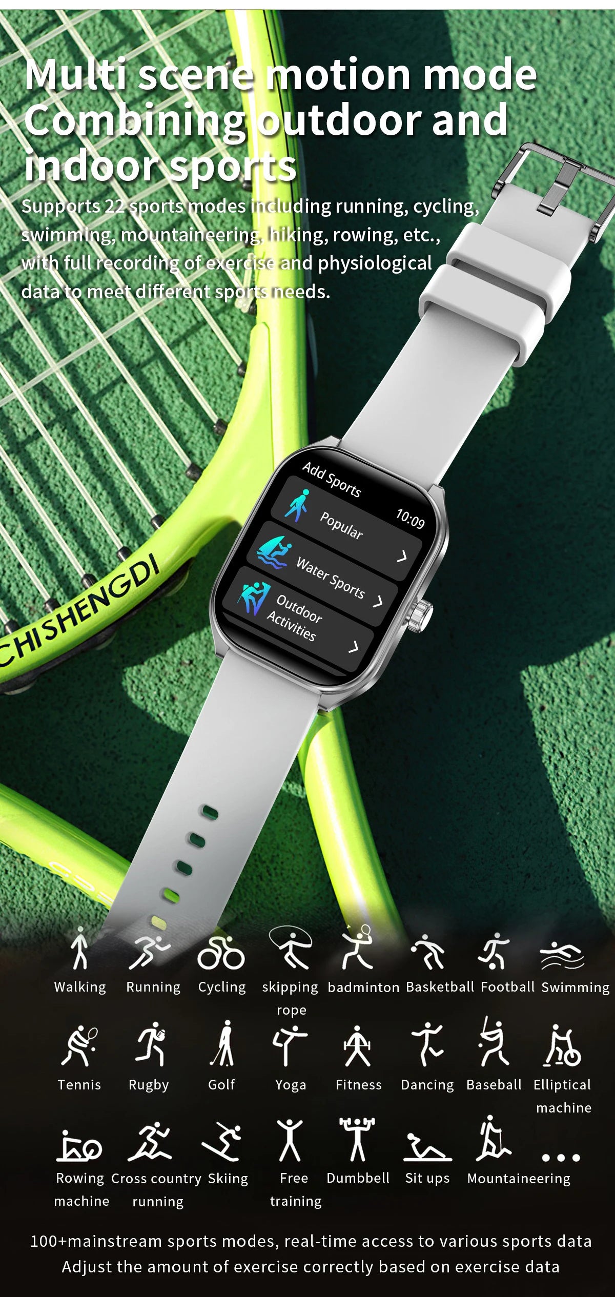 Đồng Hồ Thông Minh AMOLED 2.01'' Chống Nước IP68 Nam