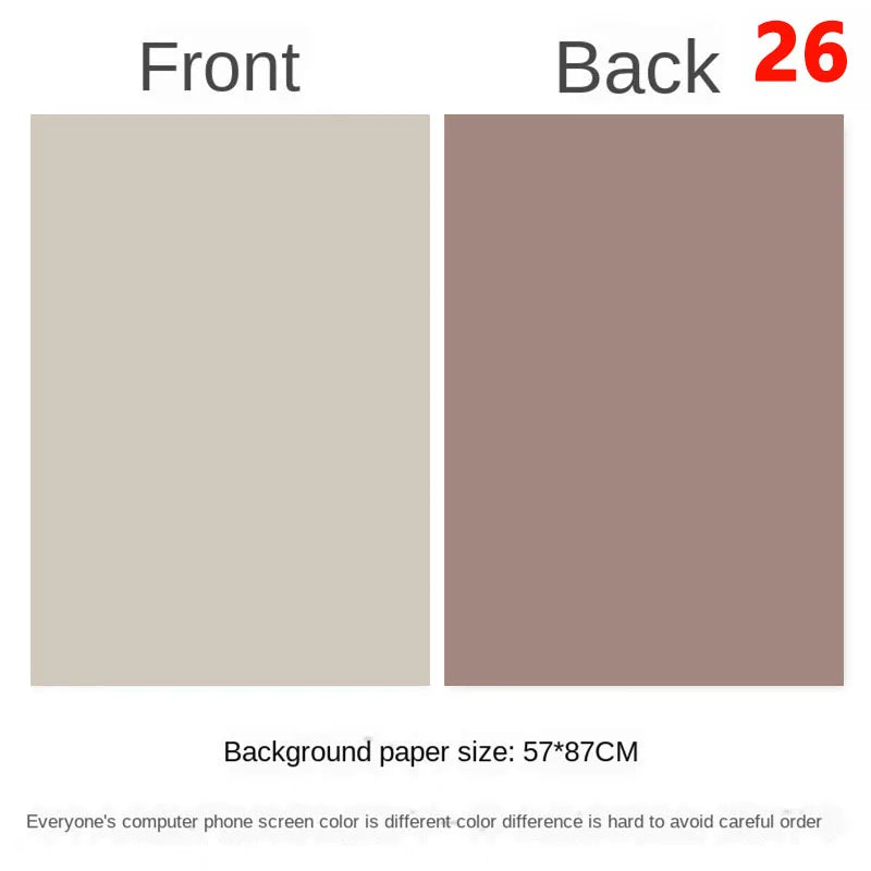 Photography Backdrops Wallpaper 57*87cm 2sides Solid Color Photo Background Props for Photo Studio Newborn Product Photographic - Daisan Mart