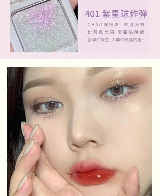 GOGOTALES Single Highlight Contour Pearl Chameleon Highgloss Brightening Longlasting Easy Repair Volume Flash Powder Face Makeup