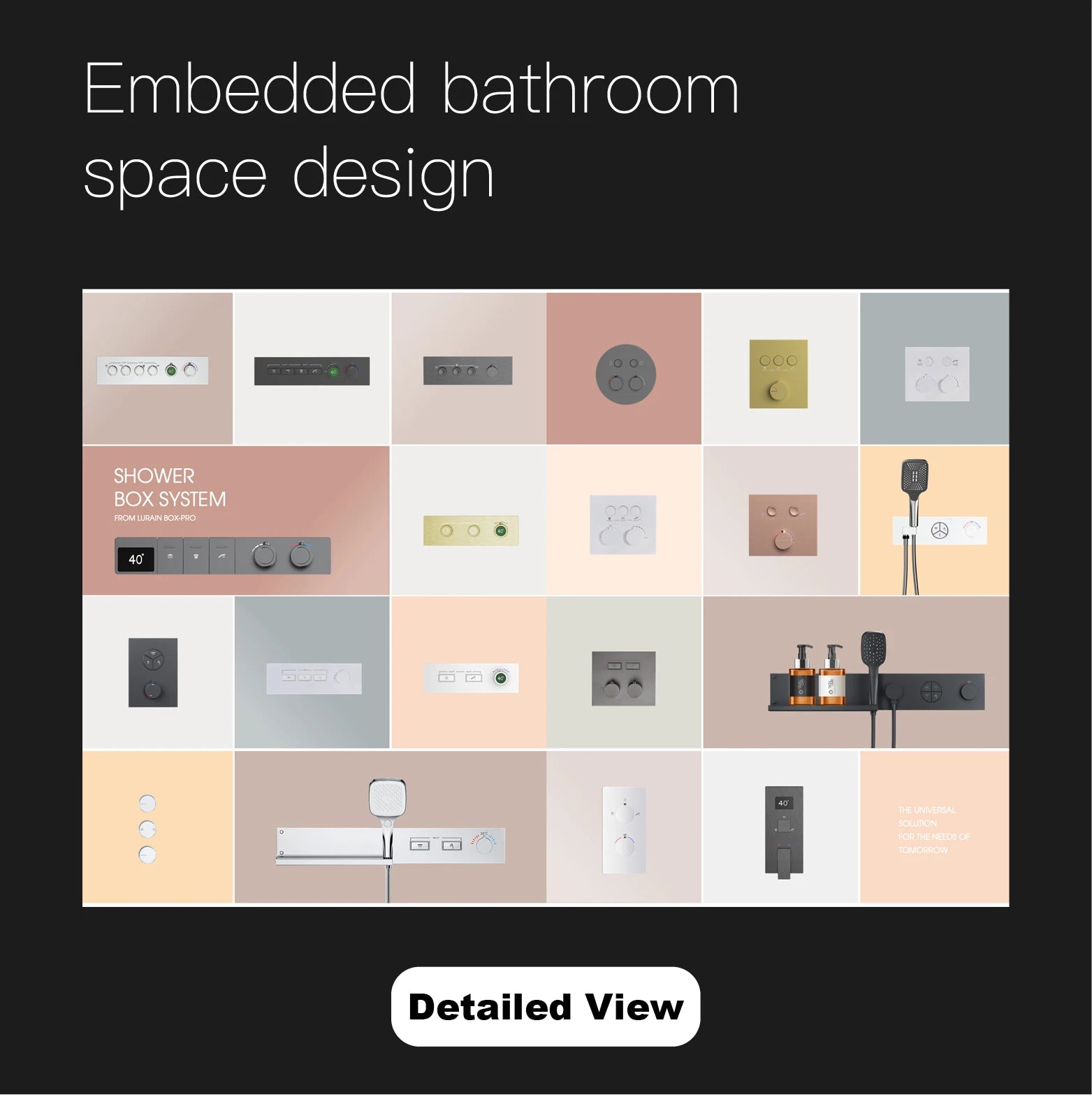 Vòi Sen Đen Cao Cấp LED Hiển Thị Số 4 Chức Năng