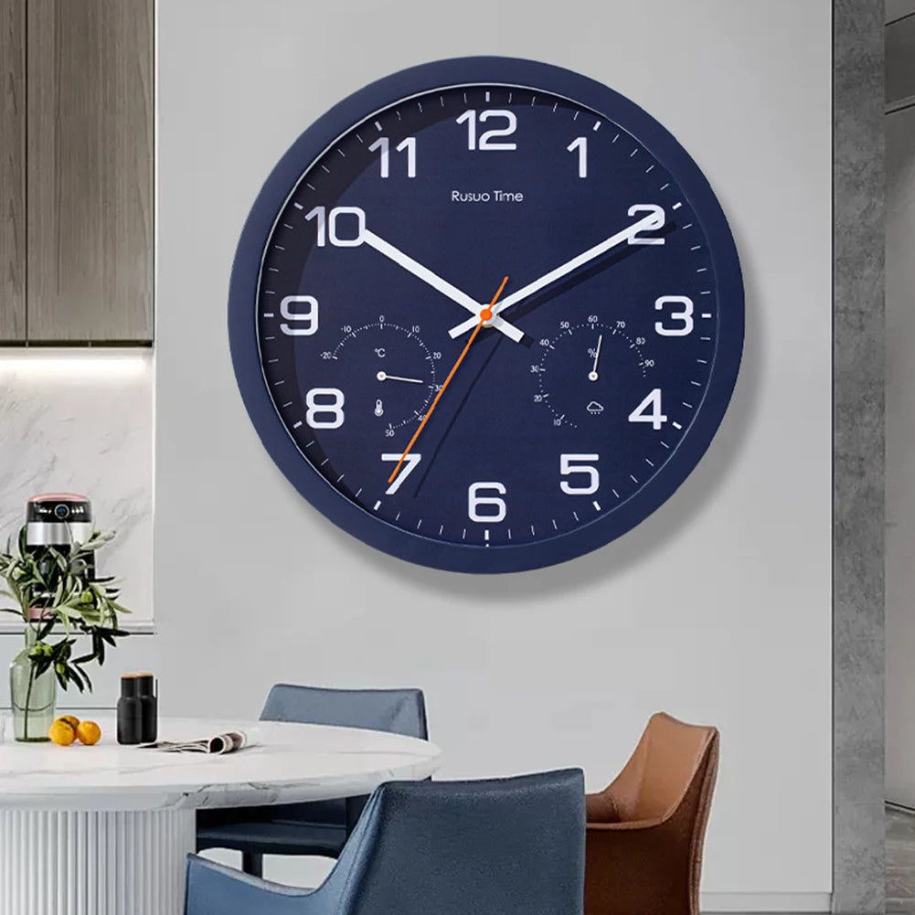 Đồng Hồ Treo Tường Tiện Ích Không Tích Tắc 12in