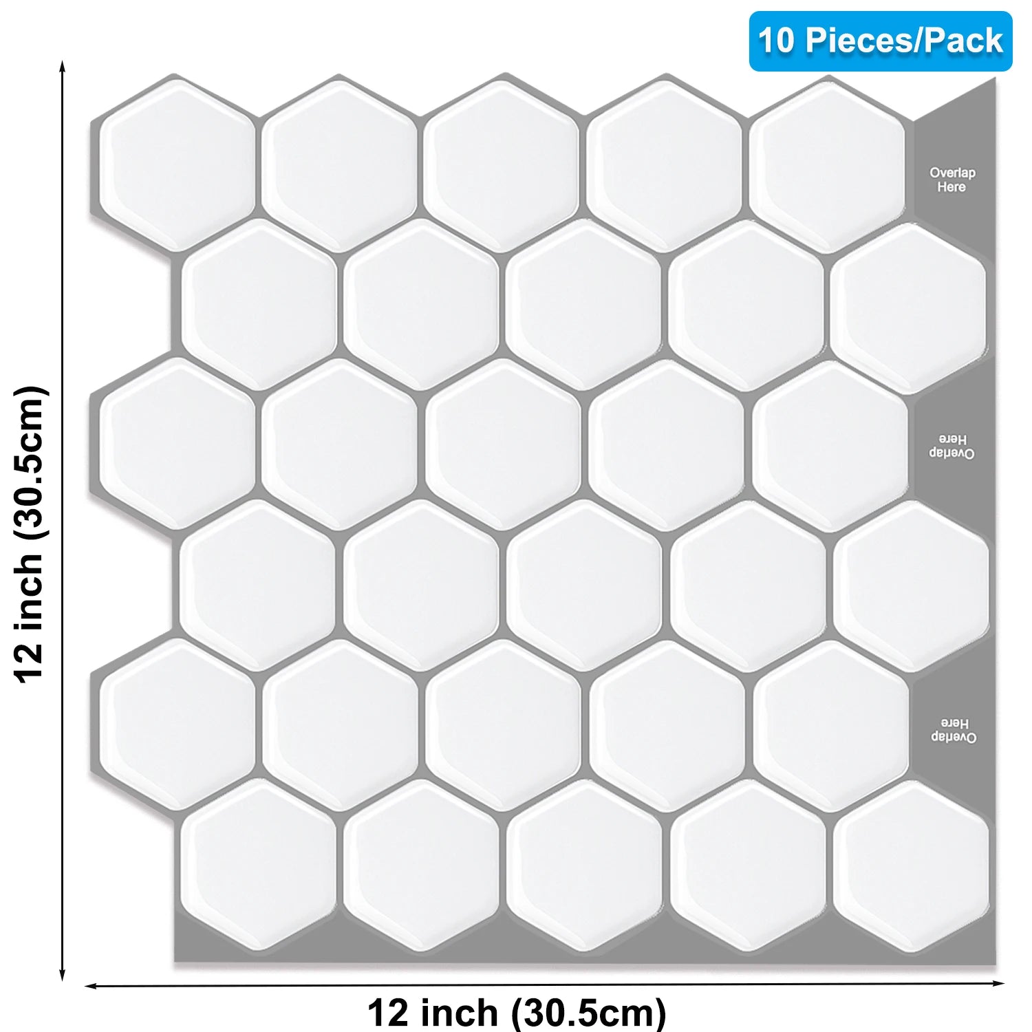 5/10pcs 3D Waterproof Kitchen Wall Sticker 12*12 inch Strong Adhesive Peel And Stick Tiles Home Wallpaper