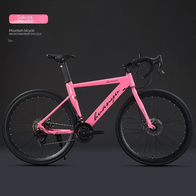 OVOZI New Bending-handle Variable Speed Windbreaker Road Bike Inside Track Racer 700C Male And Female Adult Student Disc Brakes - Daisan Mart