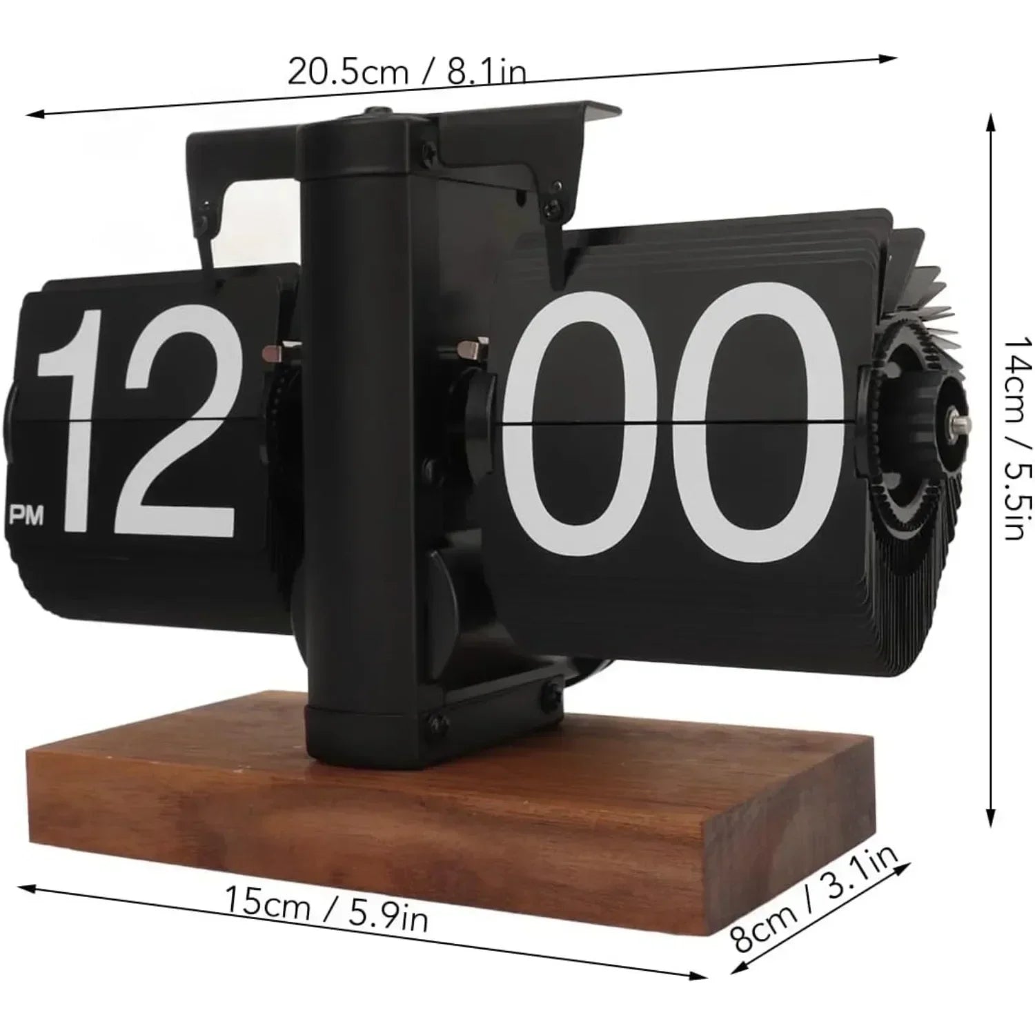 Decorative Retro Automatic Mechanical Flip Desk Clock