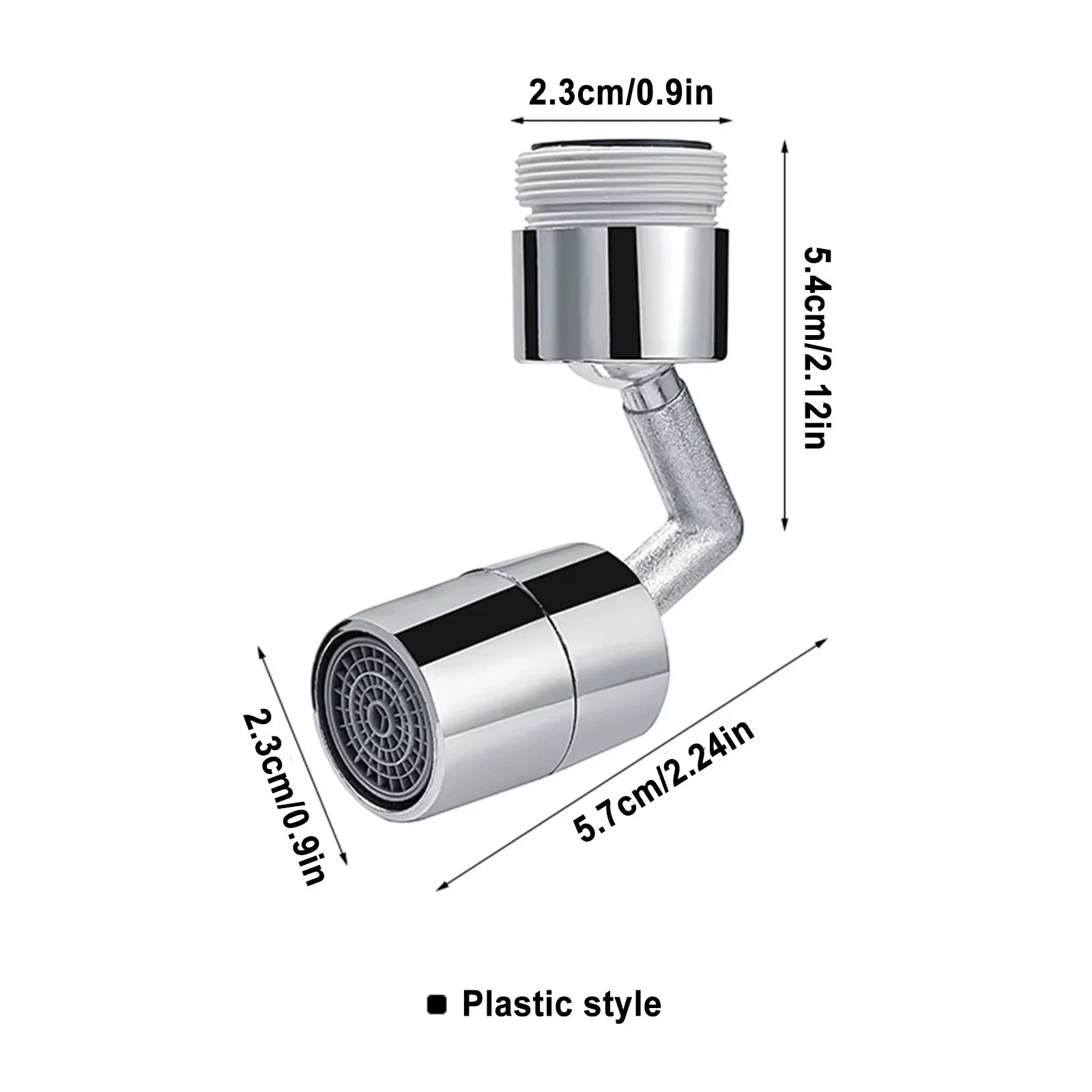 720 Degree Universal Faucet Washbasin Faucet Extension Adapter Aerator Splash Proof Rotating Water Saving ABS Plastic Faucet - Daisan Mart