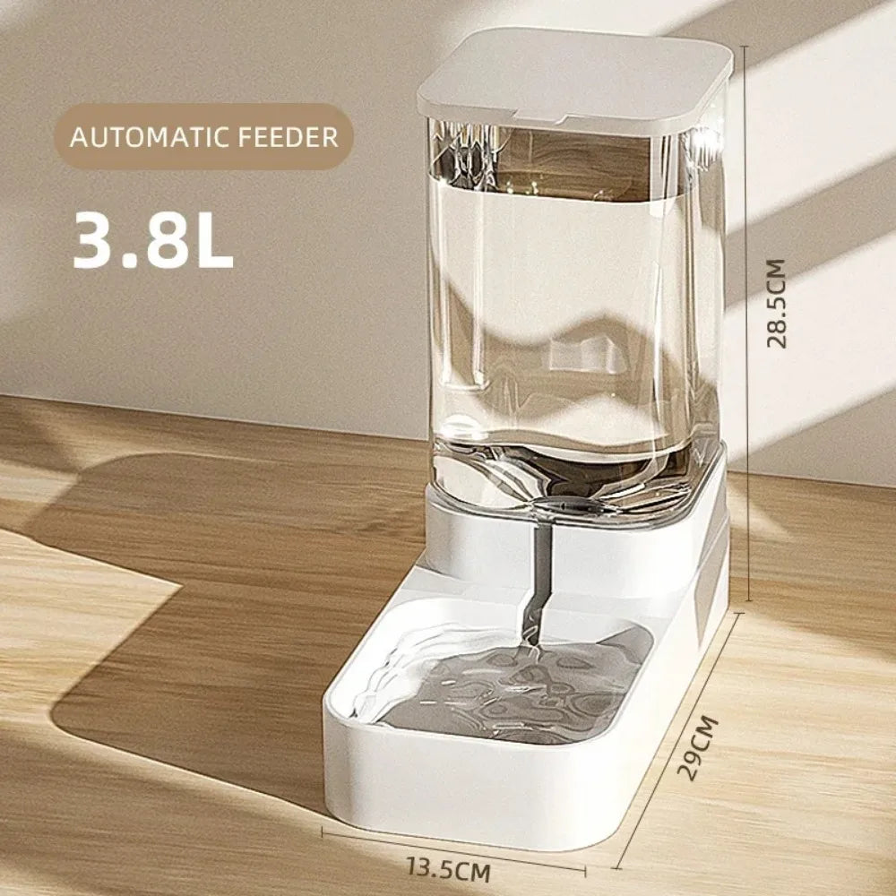 Pet automatic feeder cat water dispenser dog bowl medium-sized dog feeding water feeding basin combination food storage bucket - Daisan Mart