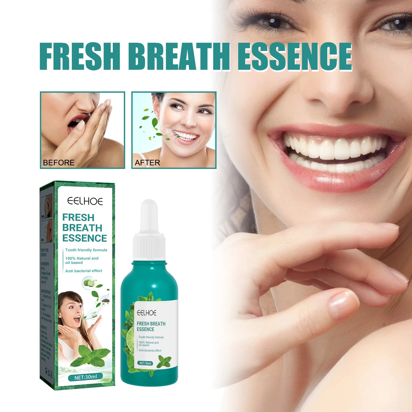FreshMint 30mL Bad Breath Deodorant Peppermint Essence