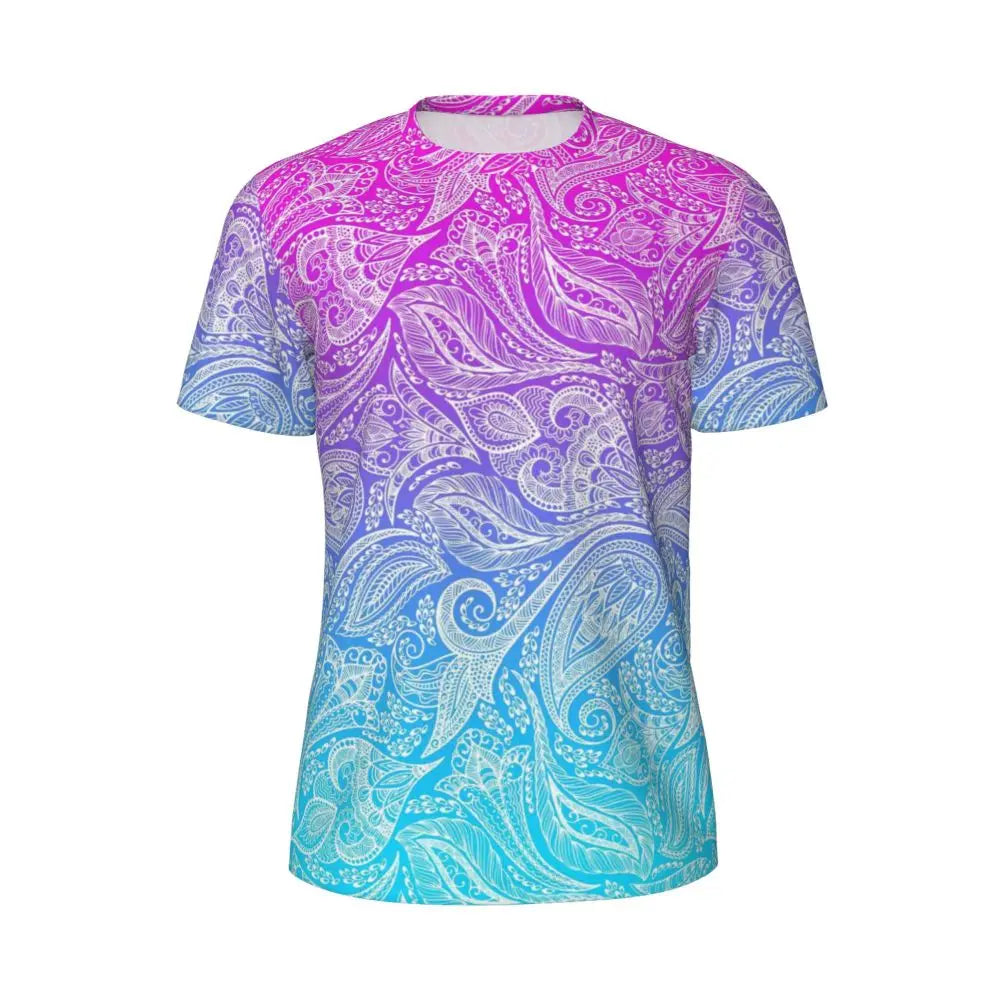 Áo Thun Nam Ombre Tím Hồng Thời Trang Hè Đầy Phong Cách