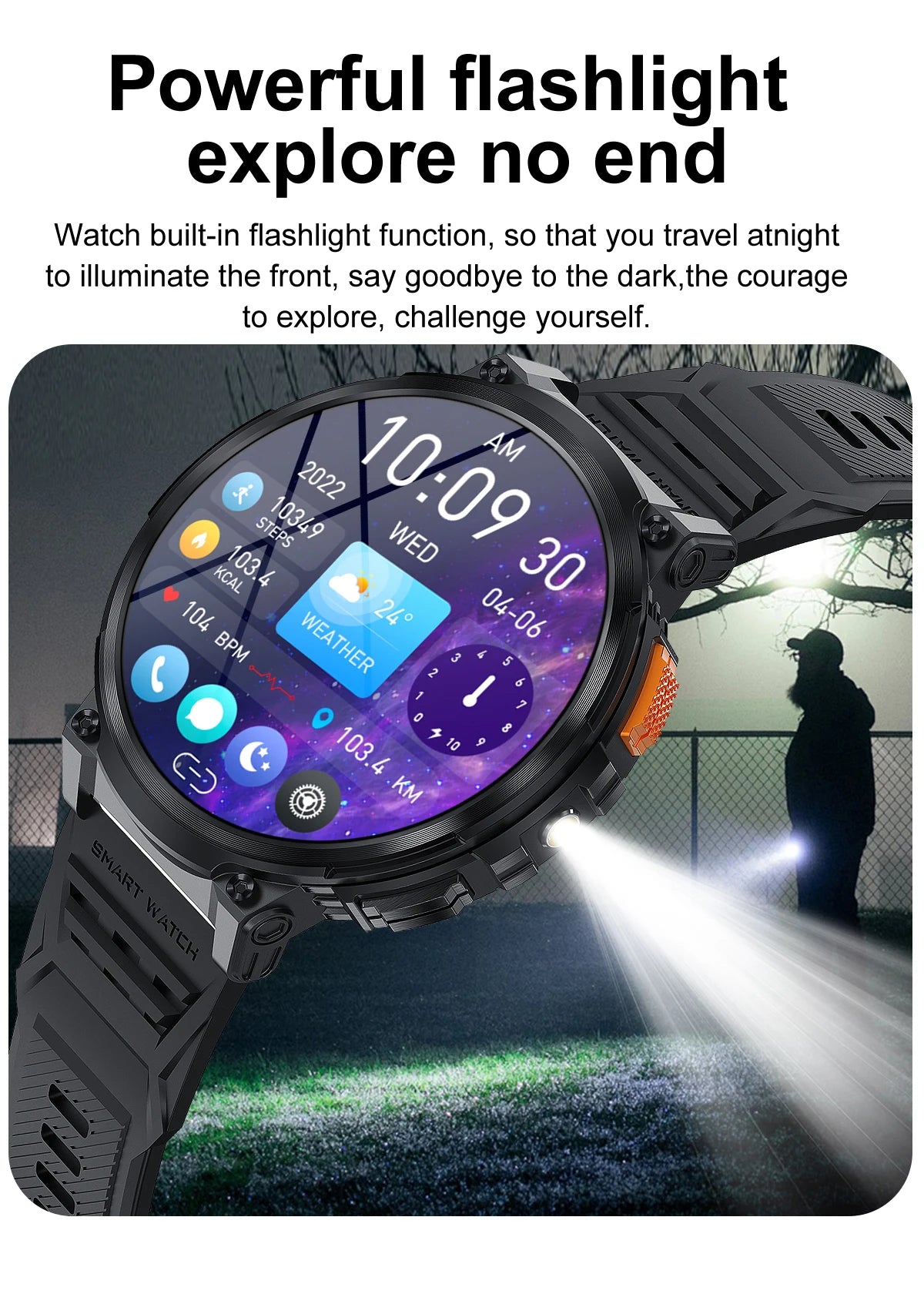 Smart Watch 2025 - Large Battery, IP68 Waterproof
