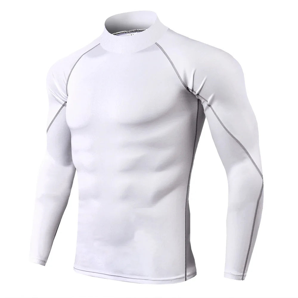 Men's Long Sleeve Quick Dry Stretch Gym Fit Sports Shirt