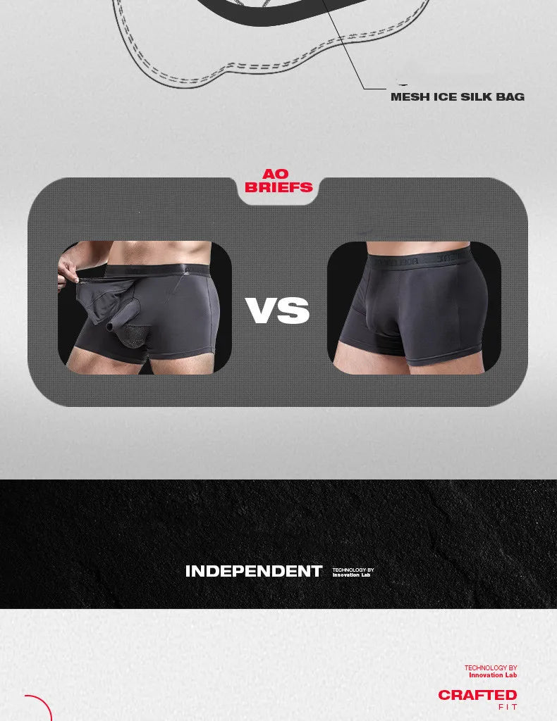 Modal Men's Underwear, Push-up Pad, Cup Separator, Antibacterial