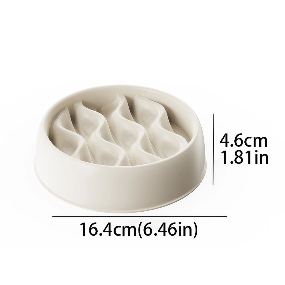 Pet Slow Feeding Bowl, Wavy Column Design, Dual-Purpose for Food & Water, Easy to Clean, for Cats & Dogs - Daisan Mart