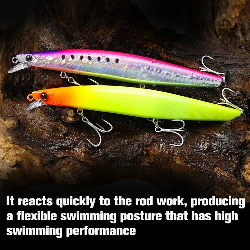 TSURINOYA Shore Fishing STINGER 173F Floating Minnow Silm Fishing Lure 173mm 37.5g Saltwater Hard Plastics Big Game Hard Bait