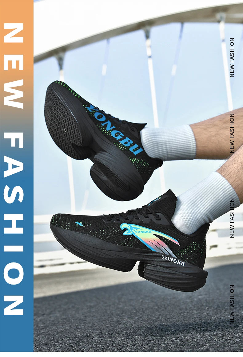 Giày Chạy Bộ Đệm Khí Carbon Nhẹ Êm Chân Chống Trượt