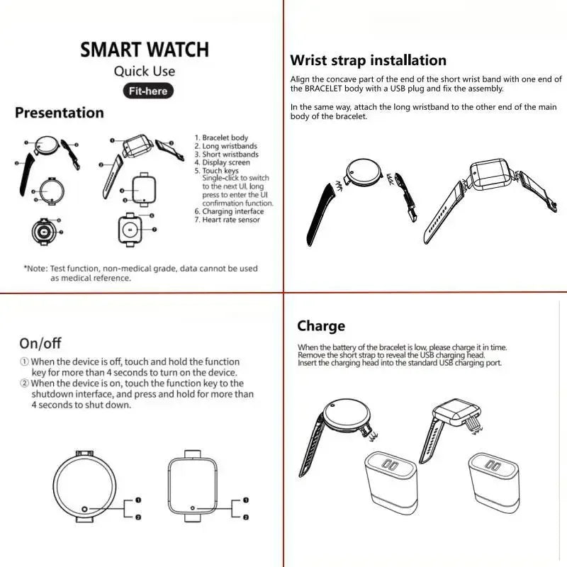 D13 Multi-function Smart Watch - Reminder &amp; Sports