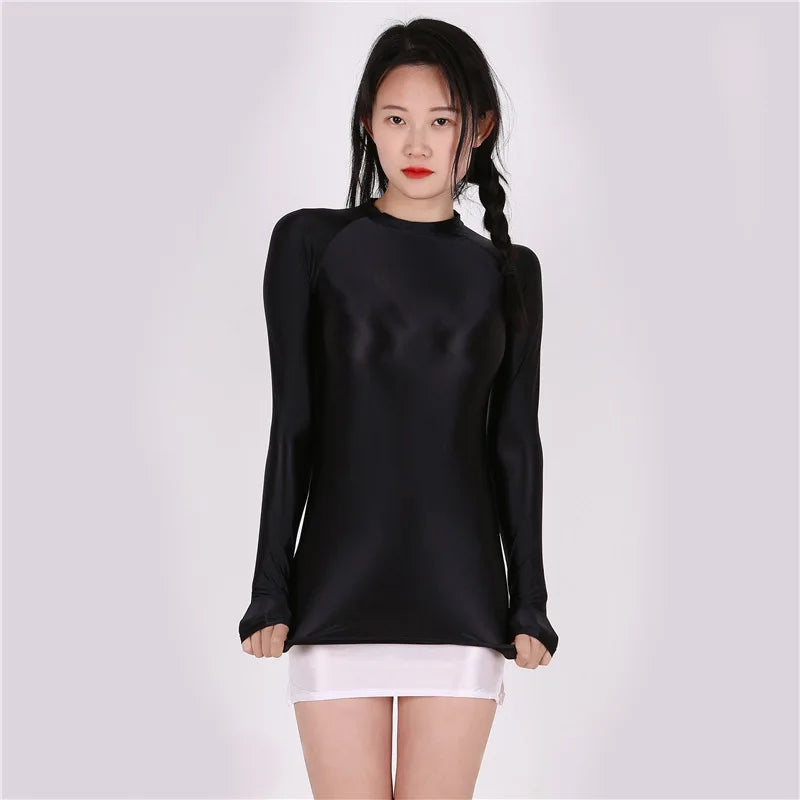 Áo body dài tay mỏng ôm, xuyên thấu sexy thời trang - Daisan Mart