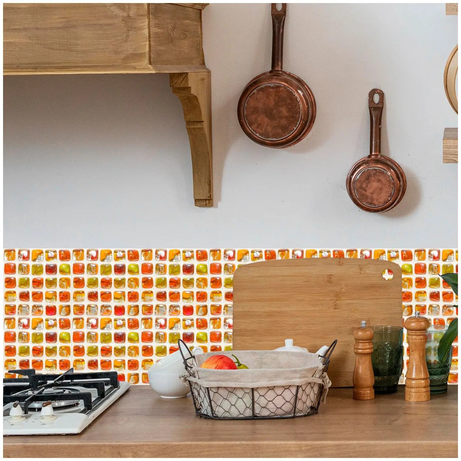 10 Waterproof Marble Mosaic Tile Stickers