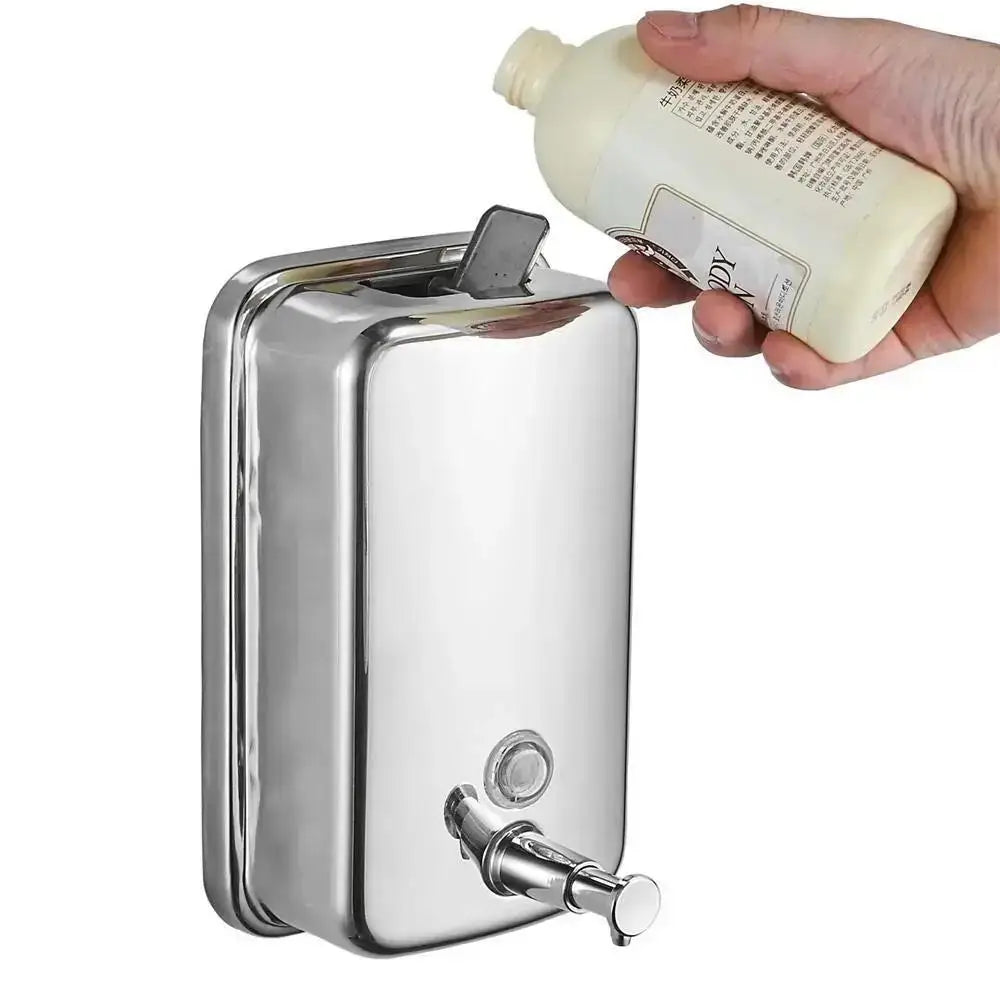 Bình Xà Phòng Inox 304 Treo Tường 500-1000ml Nhà Tắm - Daisan Mart