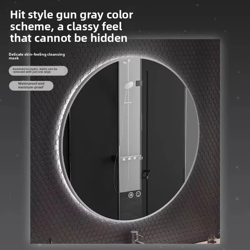 50CM Smart LED Mirror Anti-Fog Touch Wall Mounted