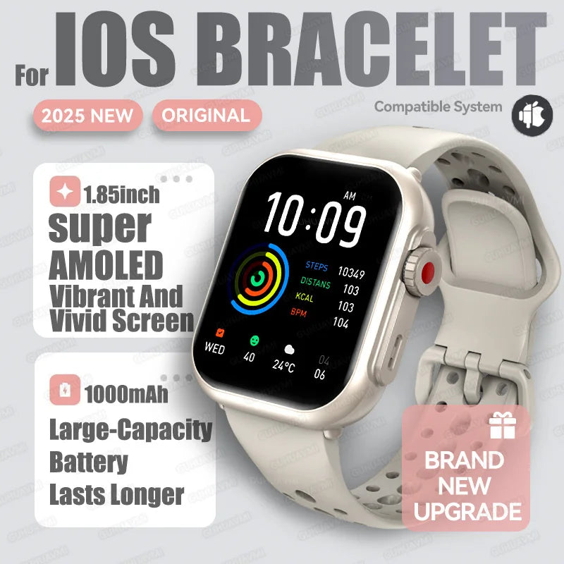 2025 AMOLED 1.85 IP68 Fashion Smart Watch