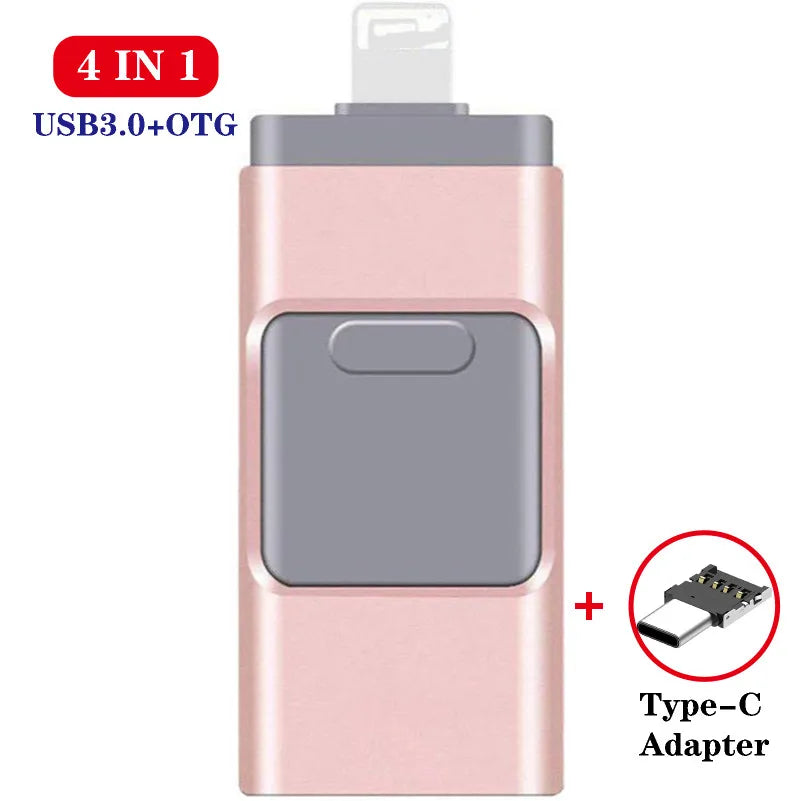 USB 3.0 4in1 OTG - Bộ nhớ ngoài đa năng cho điện thoại - Daisan Mart