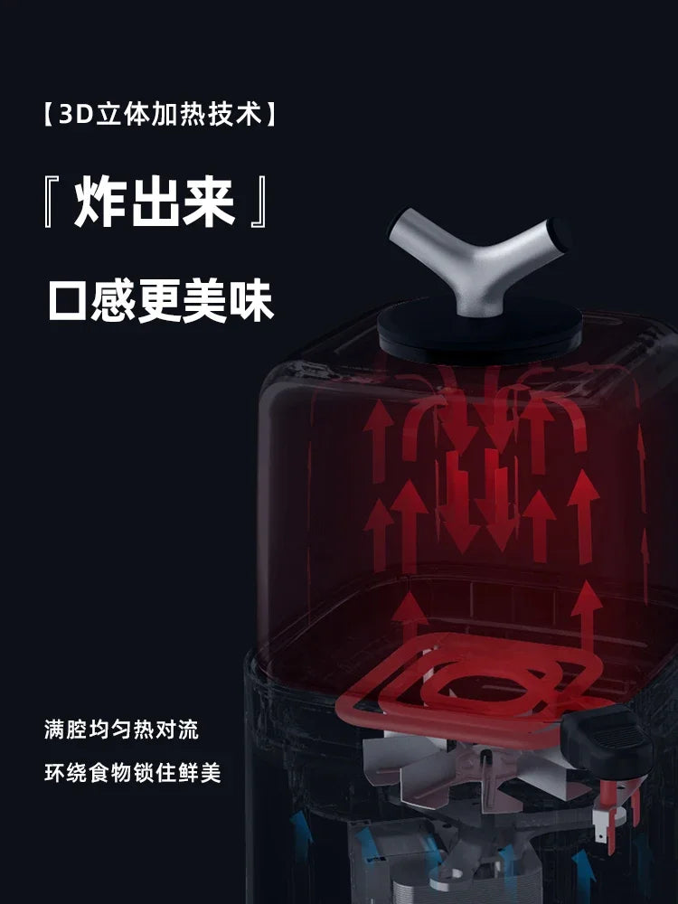 220V Air Fryer for Home Use: Oil-Free Electric Cup Pot with Automatic Multifunction