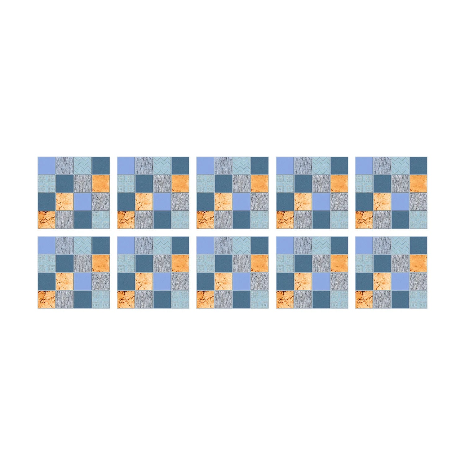 10 Waterproof Marble Mosaic Tile Stickers