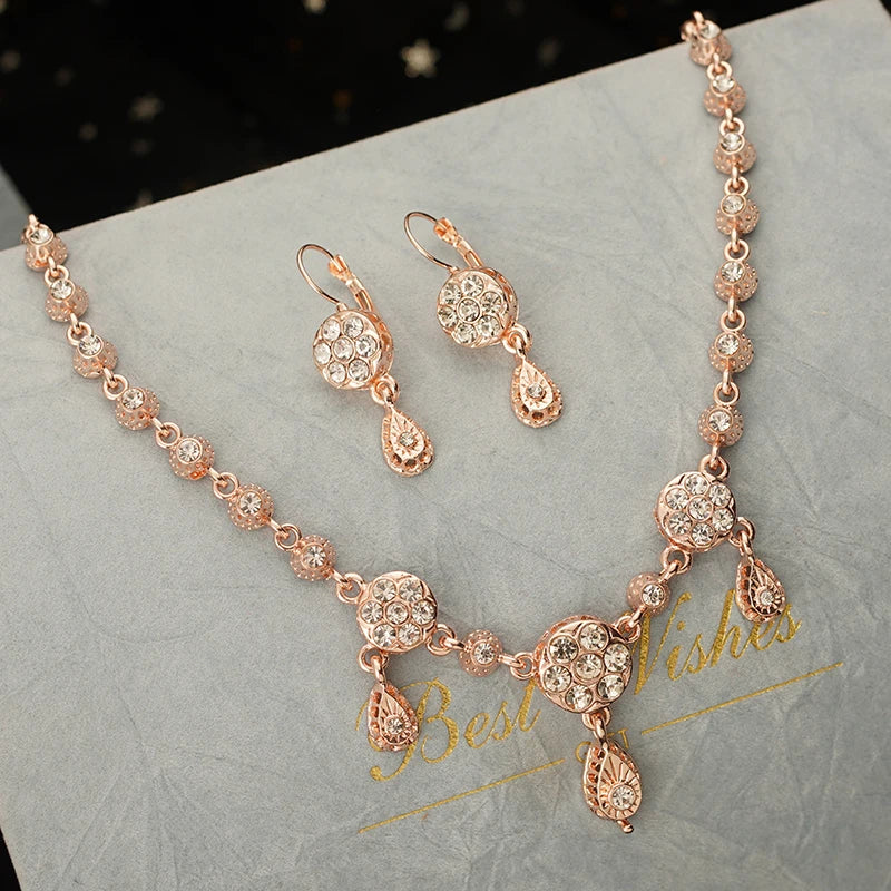 Dây Tóc Pha Lê Ả Rập Mạ Vàng Cổ Điển Cho Nữ