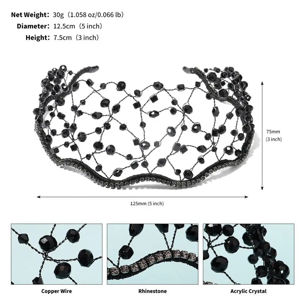 Luxurious Sparkling Handmade Crystal Hair Crown