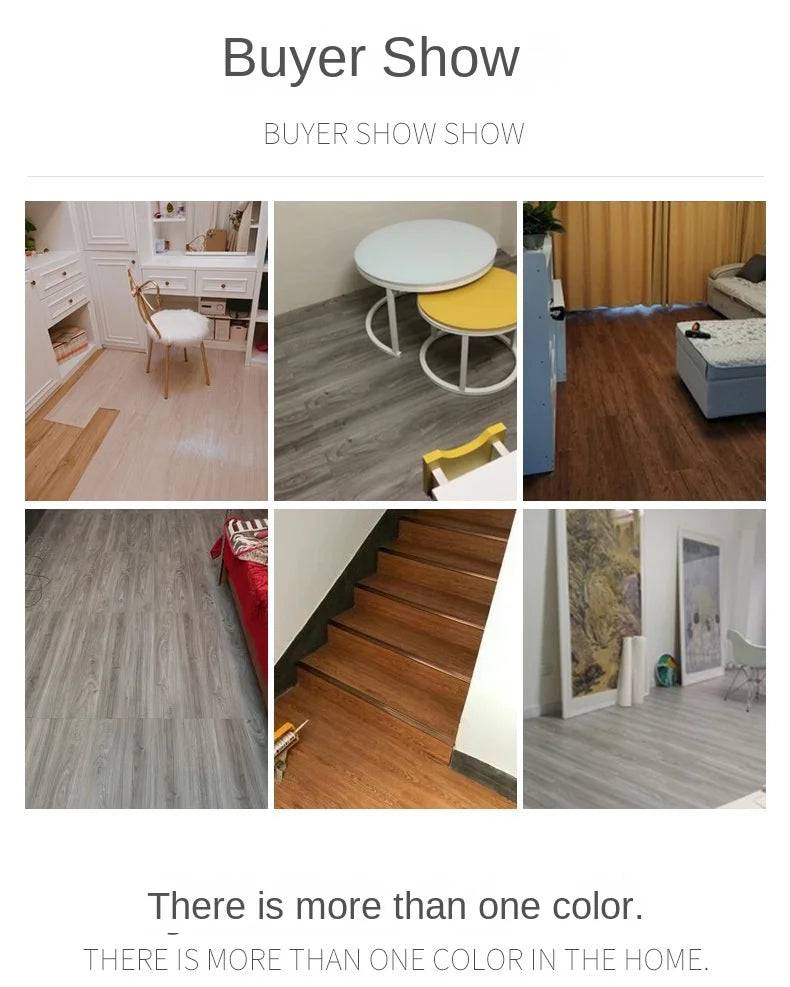 Self-adhesive Wood Grain Floor Wall Stickers Modern Style PVC for Living Room Toilet Kitchen Home Floor Decor Waterproof Sticker