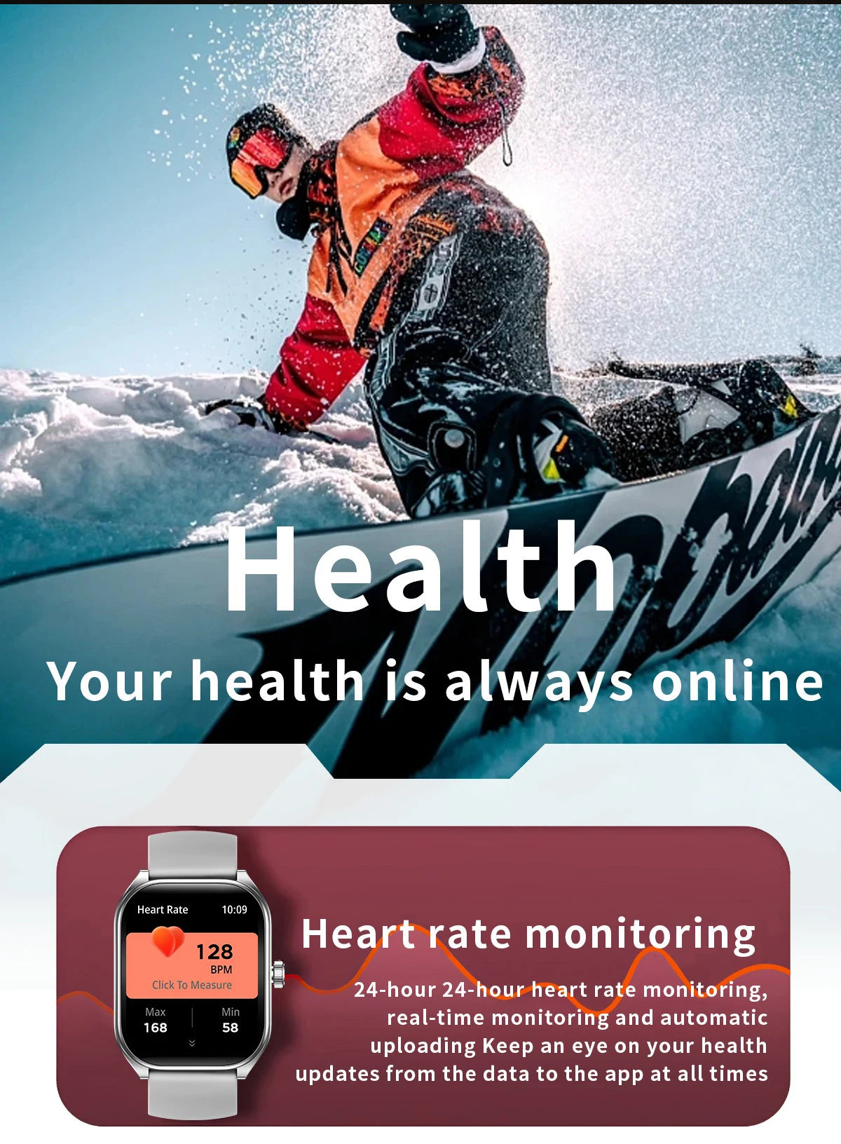 Đồng Hồ Thông Minh AMOLED 2.01'' Chống Nước IP68 Nam