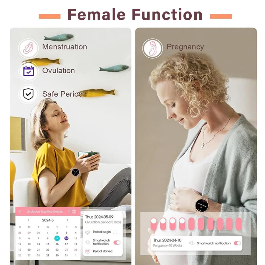 Black Gold Women's Smartwatch - Comprehensive Health