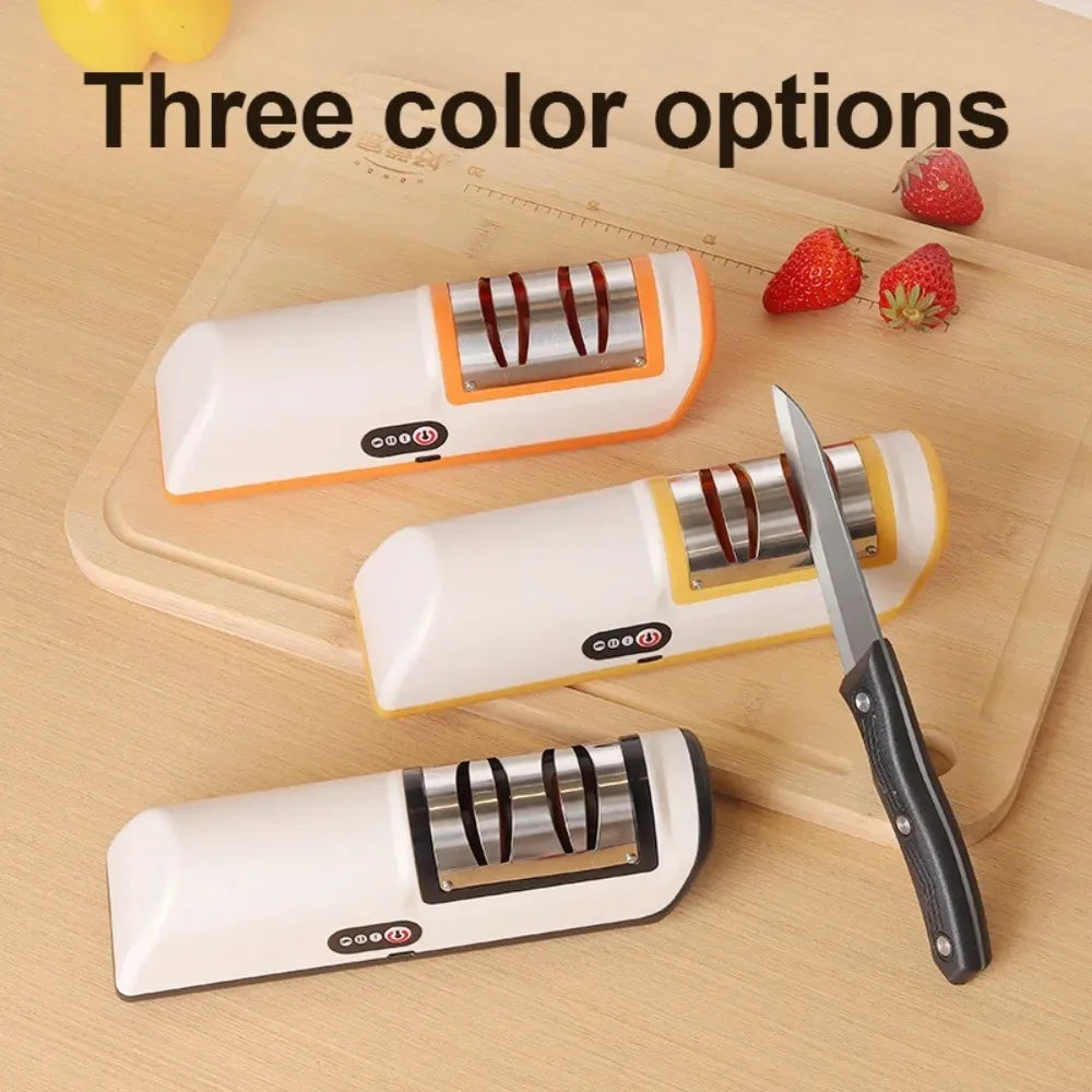4 speed multi-function electric knife sharpener for kitchen.