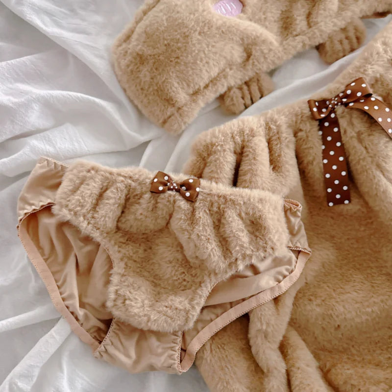 Bộ Nội Y Thỏ Bông Lolita Kawaii Nhật Bản Dễ Thương