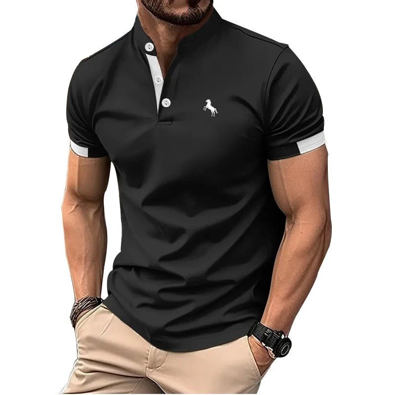 Áo Polo Nam Thời Trang Hè Cổ Đứng In Logo - Daisan Mart