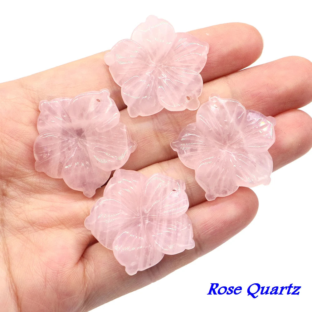 Amethyst Flower Natural Gemstone Pendant