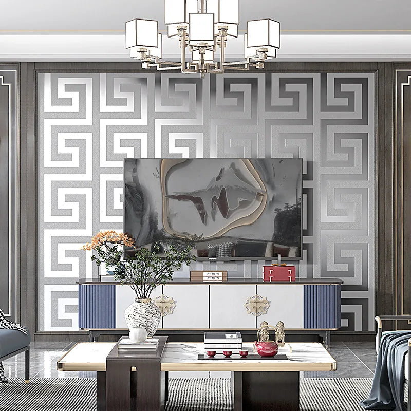 Giấy Dán Tường Chống Nước Mẫu Hy Lạp Hiện Đại