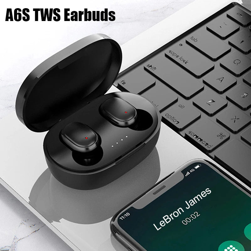 A6S TWS Sports Bluetooth Headset For Xiaomi Huawei iPhone