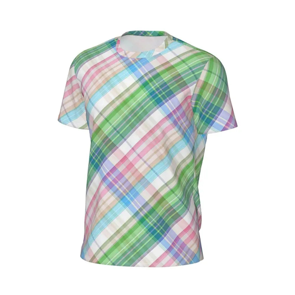 Stylish Mondrian Striped Men's Gym T-Shirt