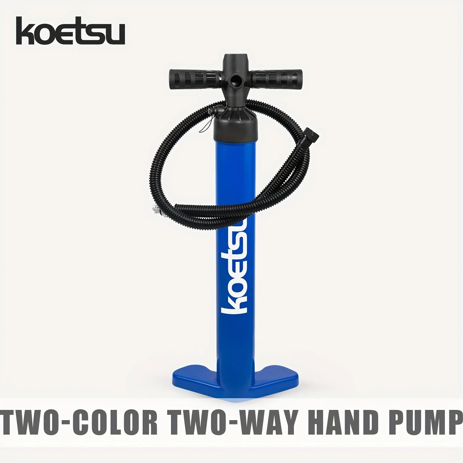 KOETSU Blue Manual Dual-Action Pump, High-Efficiency Inflation, Suitable for Paddleboards, Kayaks & More Watercraft