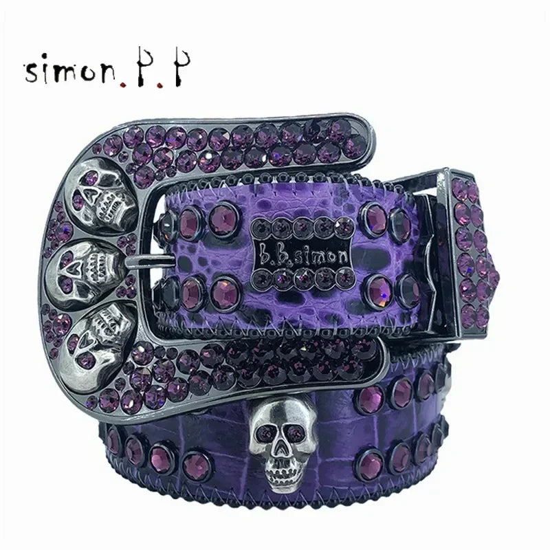BB Simon belt with luxurious rhinestones for men and women