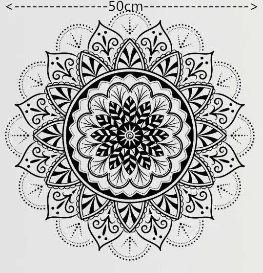 50*cm size diy craft mandala mold for painting stencils stamped photo album embossed paper card on wood, fabric, wall