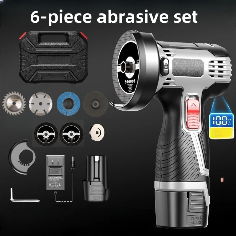 16.8V Angle Grinder Portable Lithium Cutting Tool Grinding Electric Polishing Machine Small Grinder Machine Wireless Power Tools